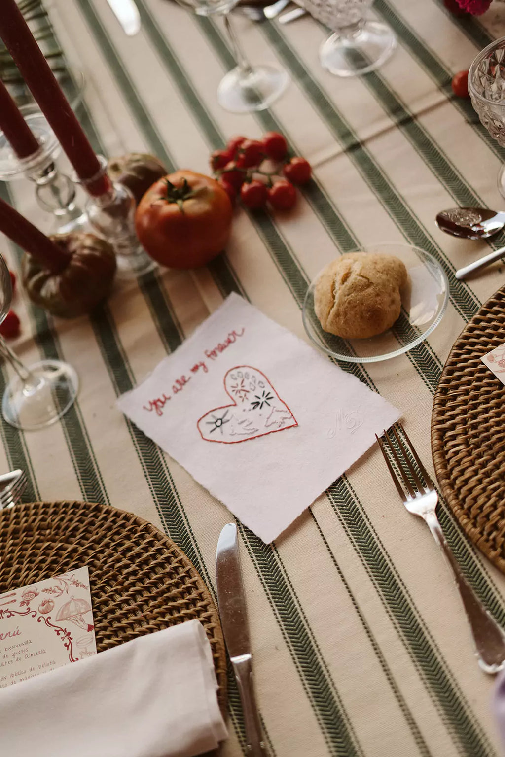 Papelería Bordada a Mano